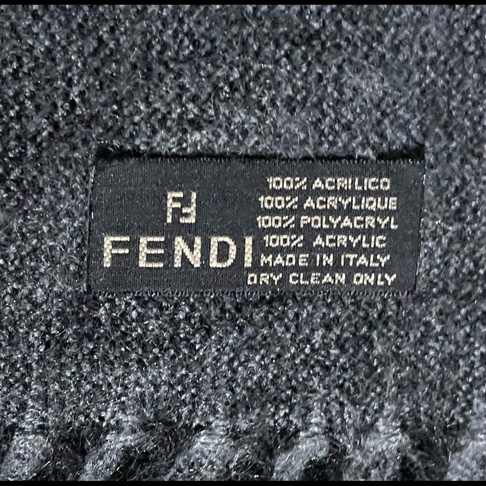 Mens Gray and black Fendi scarf